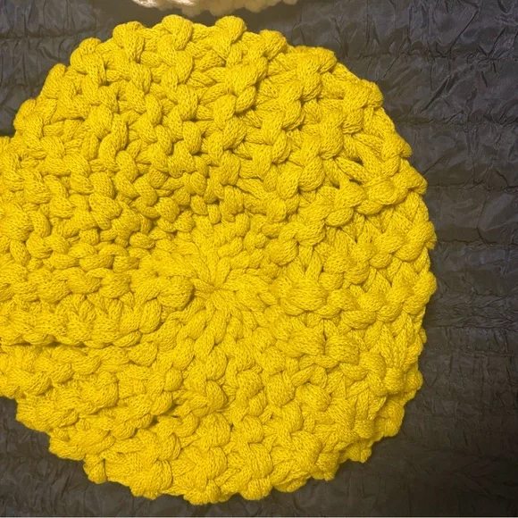 Set of 3 NEW Knitted Poufs Olive, Light Gray and Cream! - Picture 5 of 5